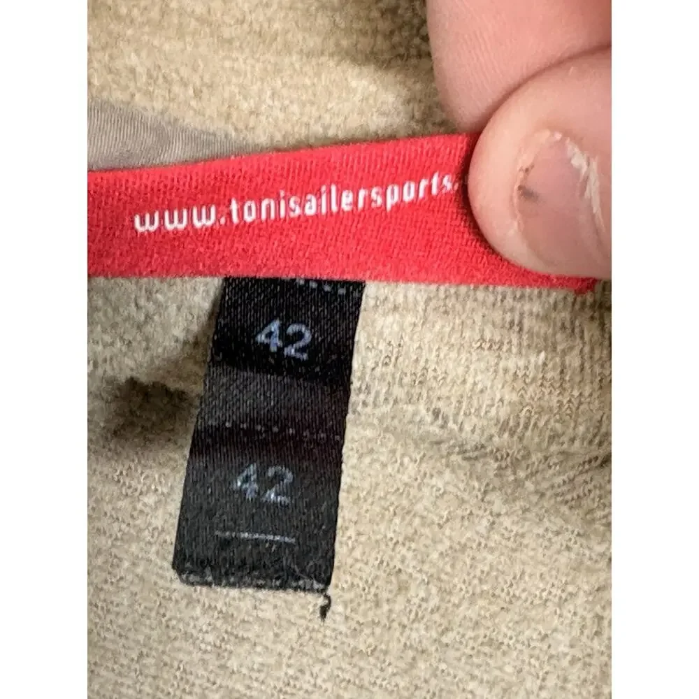 Toni Sailer Womens 42 Technical Mid Layer‎ Lightweight Fleece Zip Up Elbow Patch